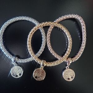 Tree of Life Set of 3 Charm Bracelets